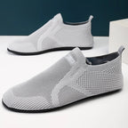 Chaussures femme à enfiler en maille, profil bas