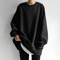 Oversize sweater til damer med rund hals og lange ærmer