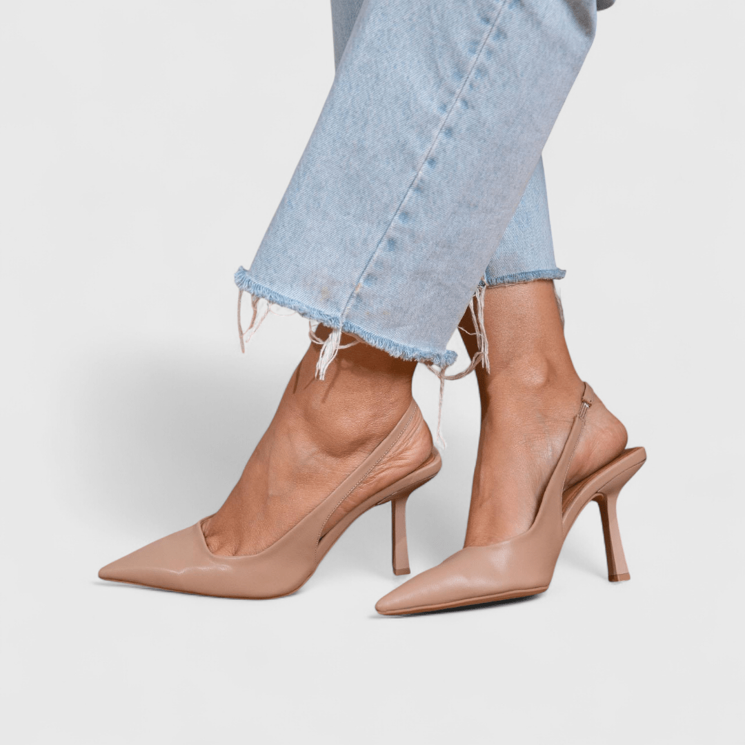 Damskie Szpilki Slingback — Szpiczasty Nosek, Czółenka