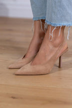 Décolleté slingback donna, punta affilata