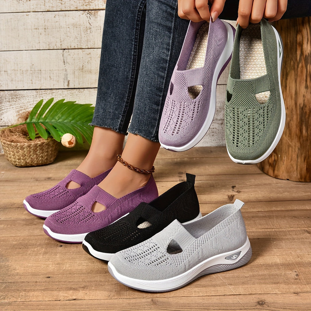 Sneakers slip-on donna, senza lacci, suola flessibile, traspiranti