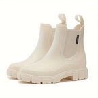 Scarpe donna Chelsea slip-on, stivaletti con suola spessa