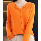 Cardigan donna in maglia con bottoni e maniche lunghe