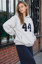Sweat à capuche oversize femme à imprimé chiffre