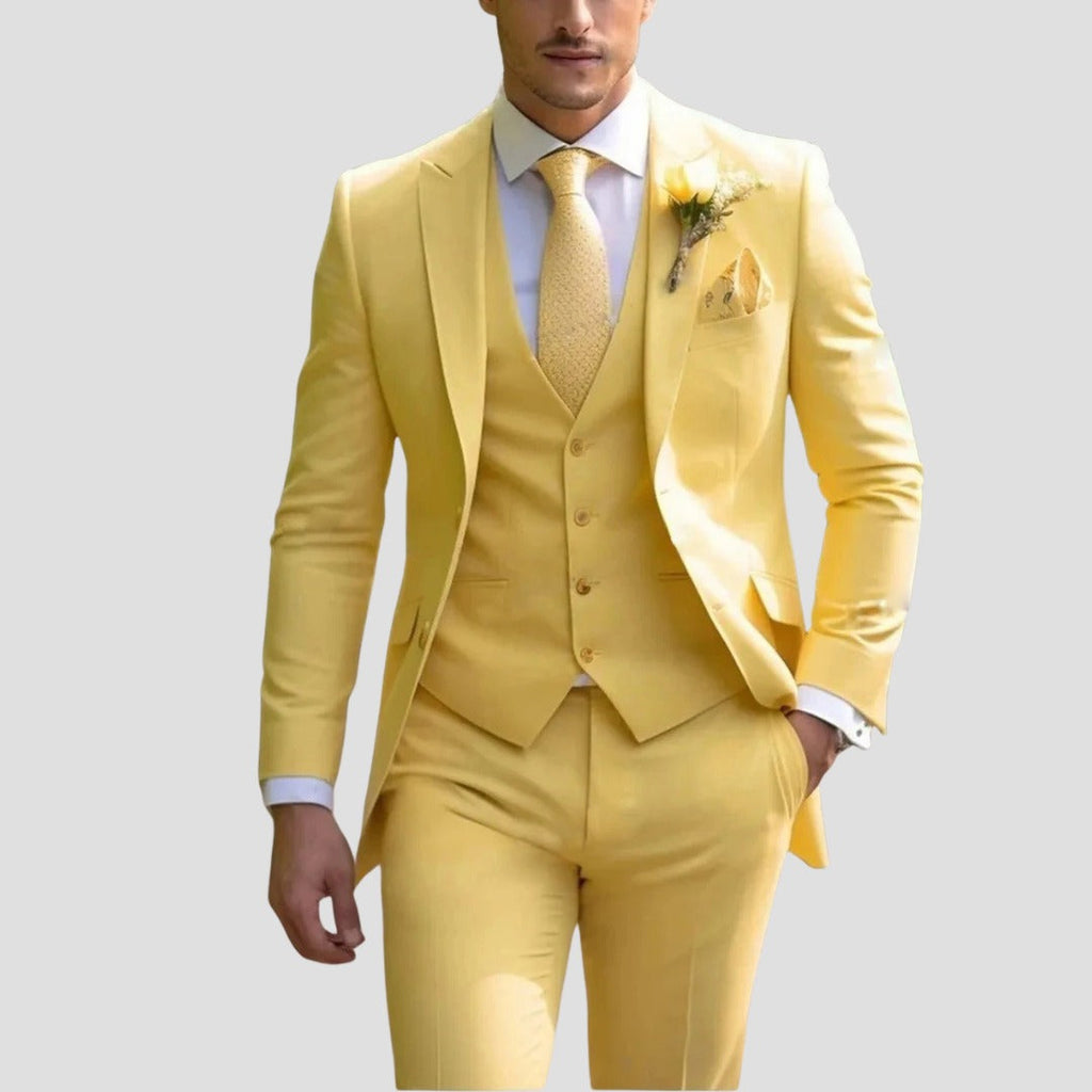 Jakkesæt til mænd i tre dele med blazer, vest og bukser
