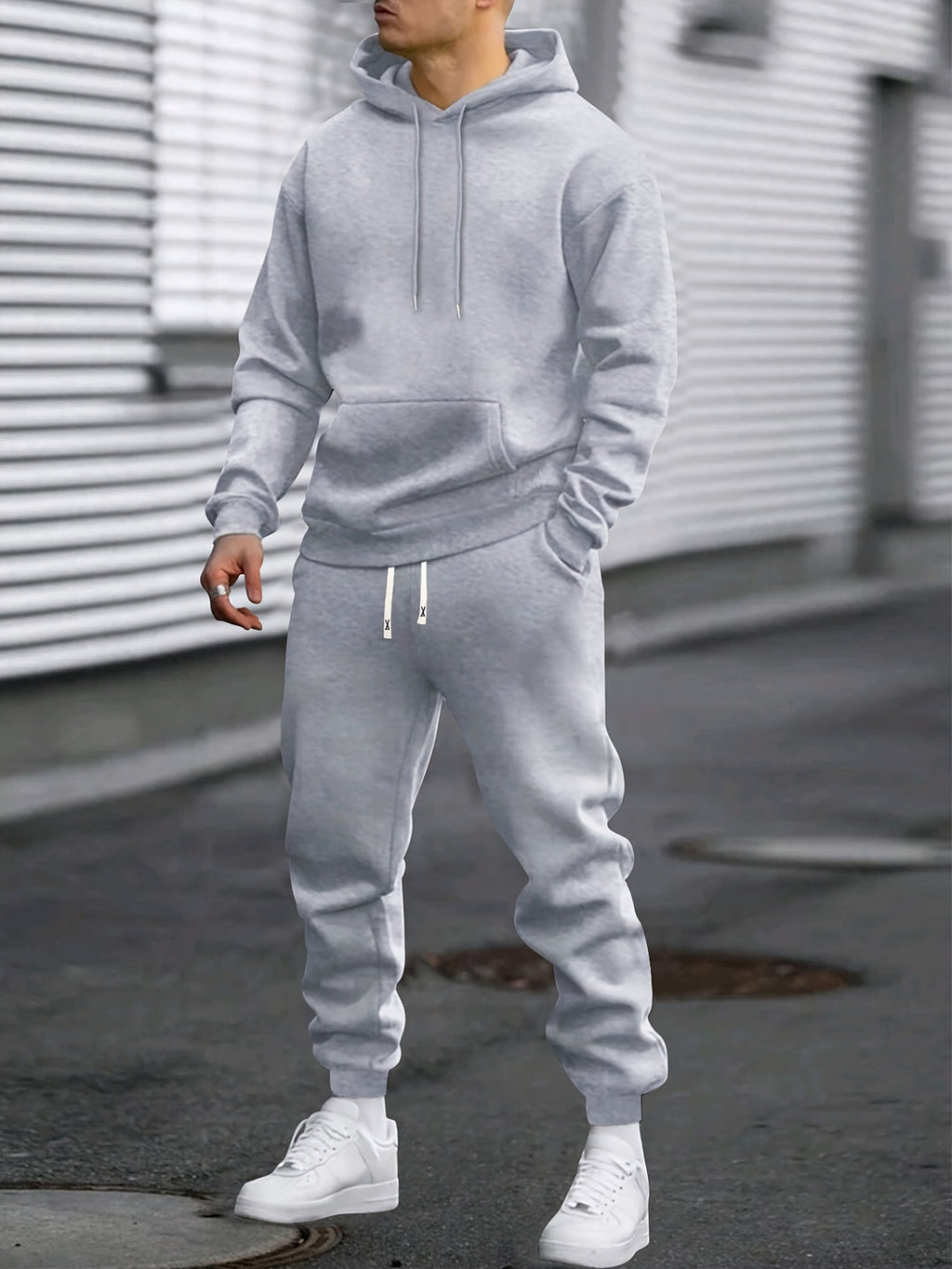 Tuta uomo con cappuccio, felpa e pantaloni jogger