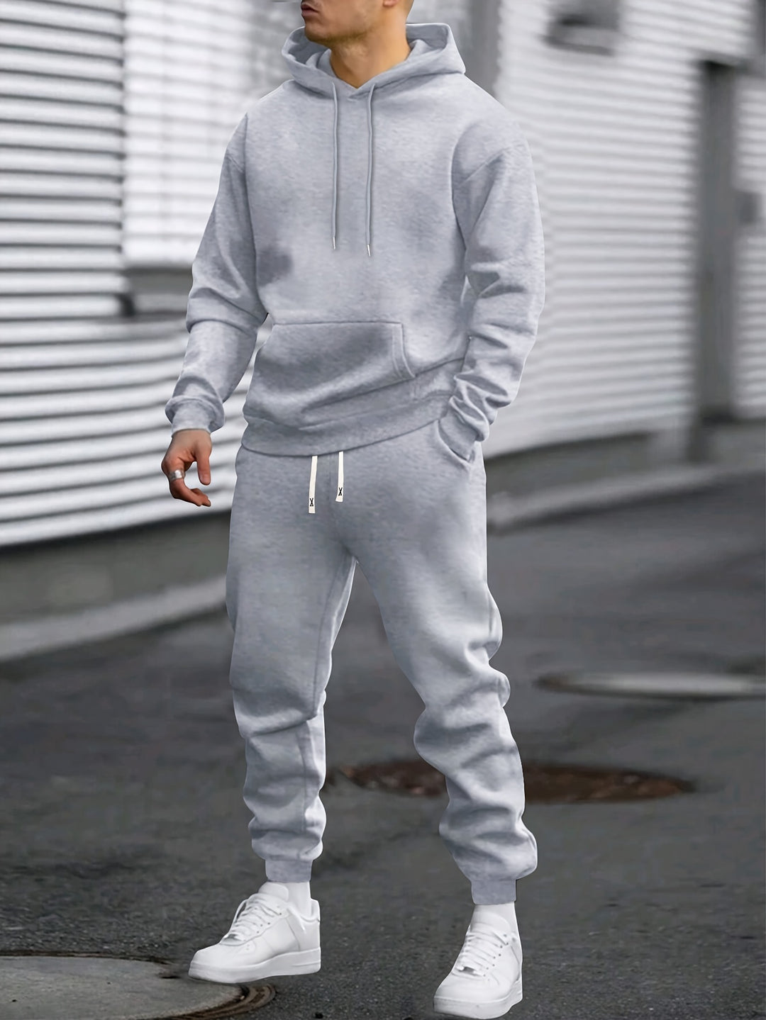 Tuta uomo con cappuccio, felpa e pantaloni jogger