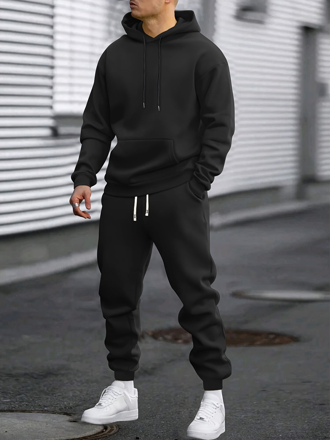 Tuta uomo con cappuccio, felpa e pantaloni jogger