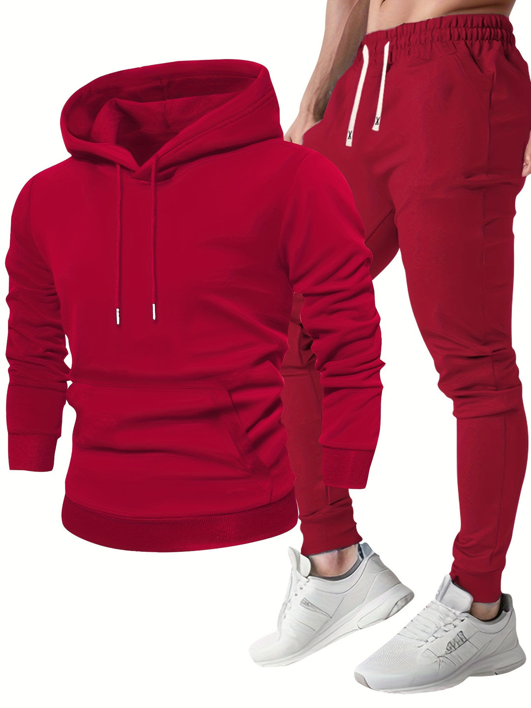 Tuta uomo con cappuccio, felpa e pantaloni jogger