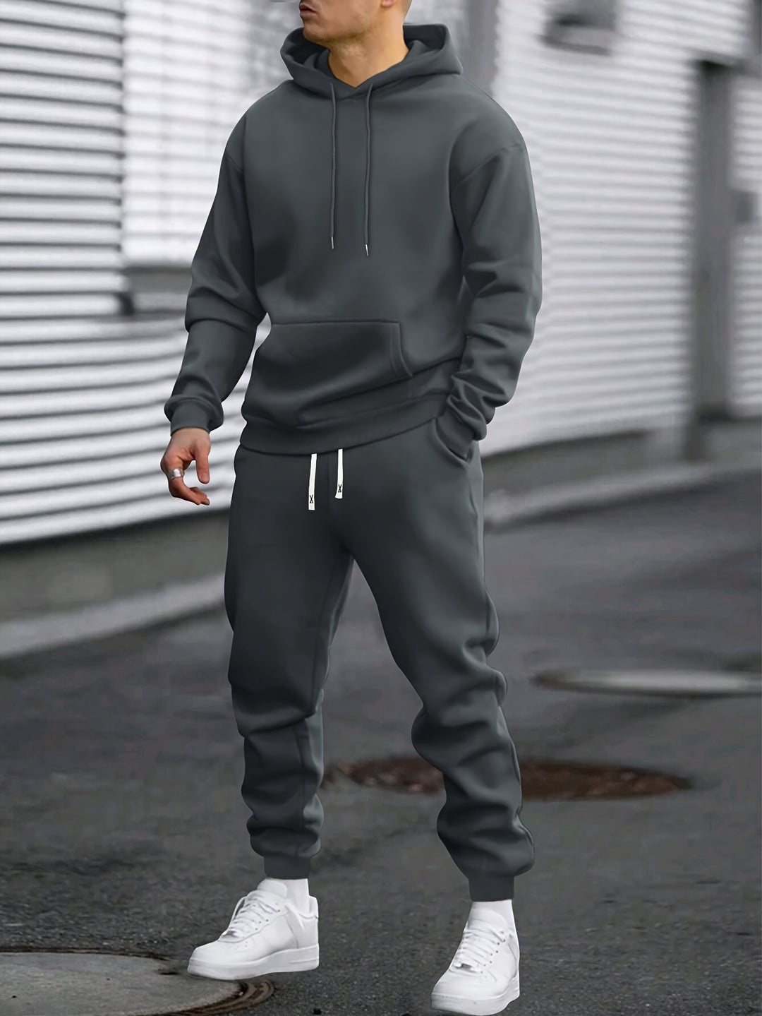 Tuta uomo con cappuccio, felpa e pantaloni jogger