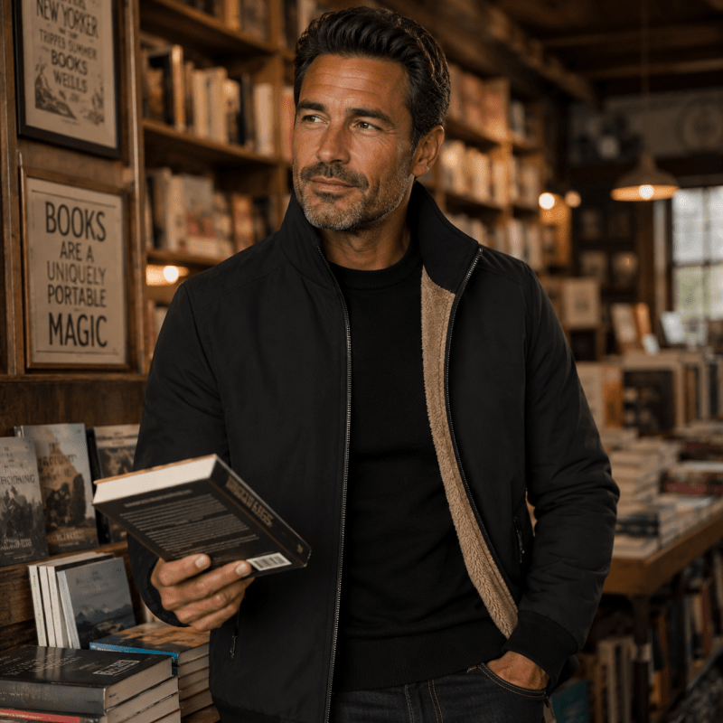 Veste homme à col montant, style bomber