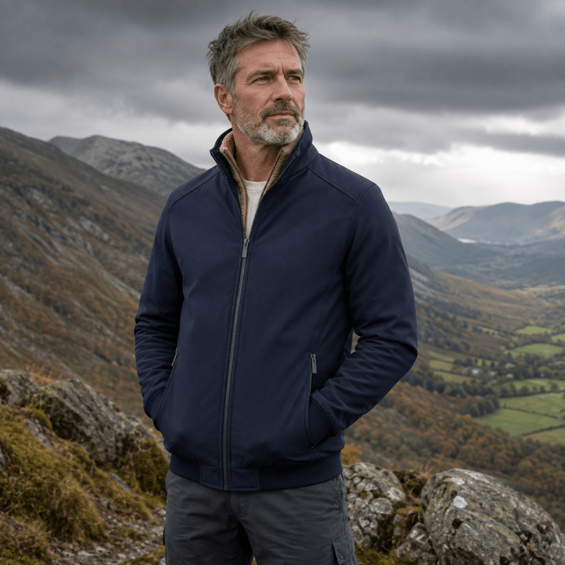 Veste homme à col montant, style bomber