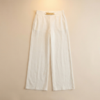 Pantalón de pernera ancha de mujer y talle alto