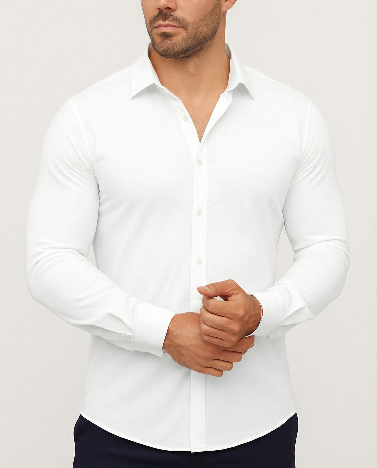 Camicia elasticizzata donna, confezione da 3, blu, taglio comodo per tutti i giorni