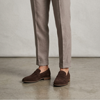 Elegante loafers til mænd uden snøring med dekorativ rem