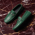 Mocasini unisex texturați cu cataramă decorativă