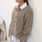 Maglione donna cardigan con bottoni e scollo a V