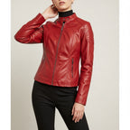 Blouson femme perfecto ajusté zippé, manches longues
