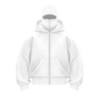 Sudadera unisex con capucha y protección facial integrada