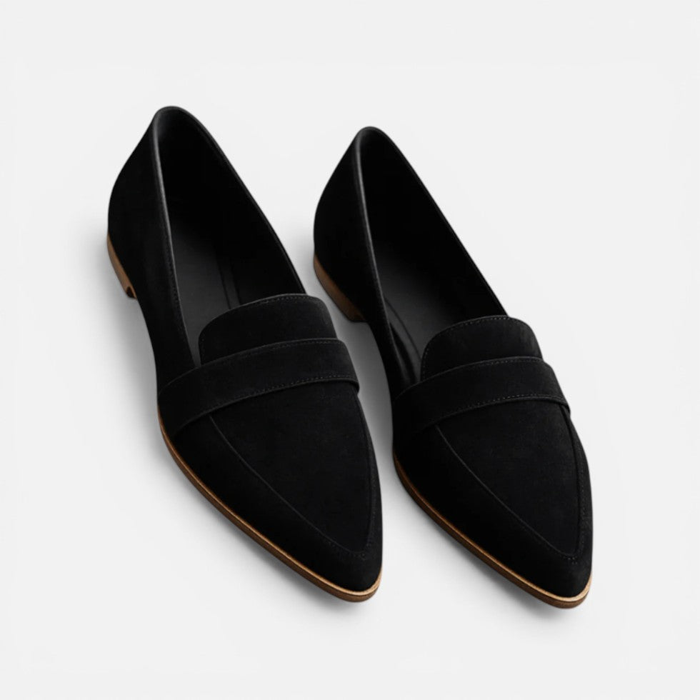 Mocasines puntiagudos de mujer con tira