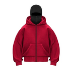 Sudadera unisex con capucha y protección facial integrada