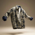 Veste femme à motif géométrique, col et poches