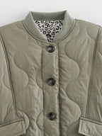 Veste matelassée femme à col montant et poches