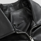 Veste homme noire à col et zip, coupe droite