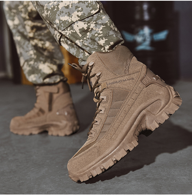 Botas de trekking de homem de cano alto com atacadores