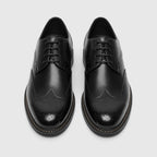 Męskie buty derby z perforowanymi detalami i sznurowaniem