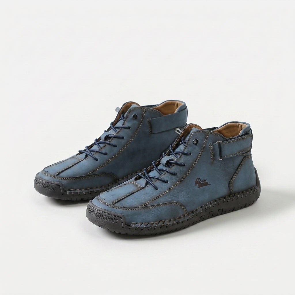Zapatillas altas unisex con cordones y tira