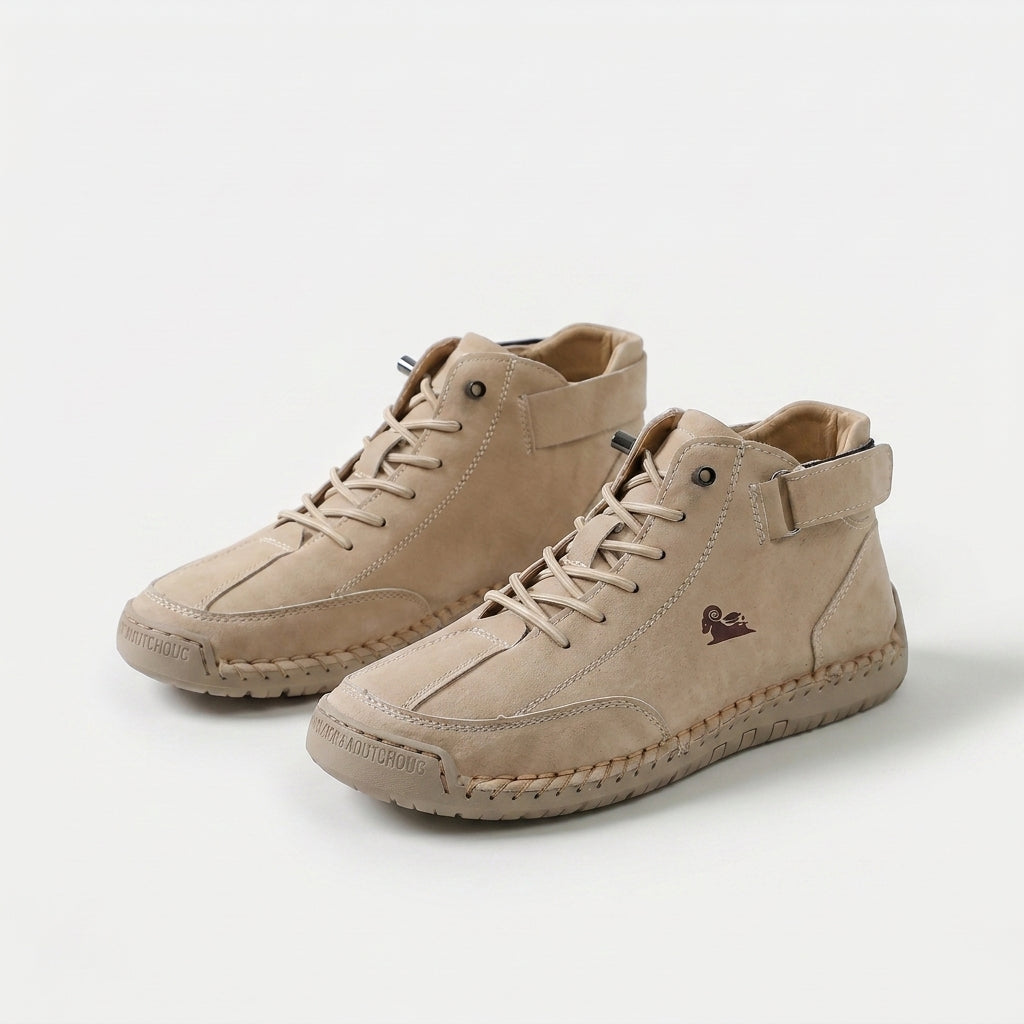 Zapatillas altas unisex con cordones y tira
