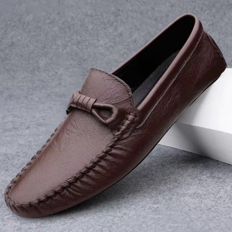 Mocassini uomo classici con fascia decorativa