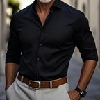 Cămașă bărbătească slim fit clasică, cu guler