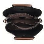 Borsa in pelle donna, tracolla regolabile, classica, compatta