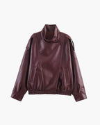 Giacca donna asimmetrica con collo alto e tasche