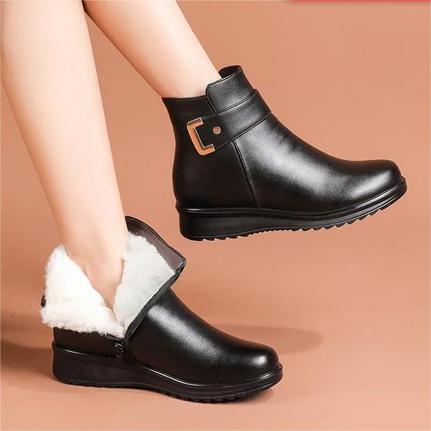 Botines de invierno de mujer con tira decorativa