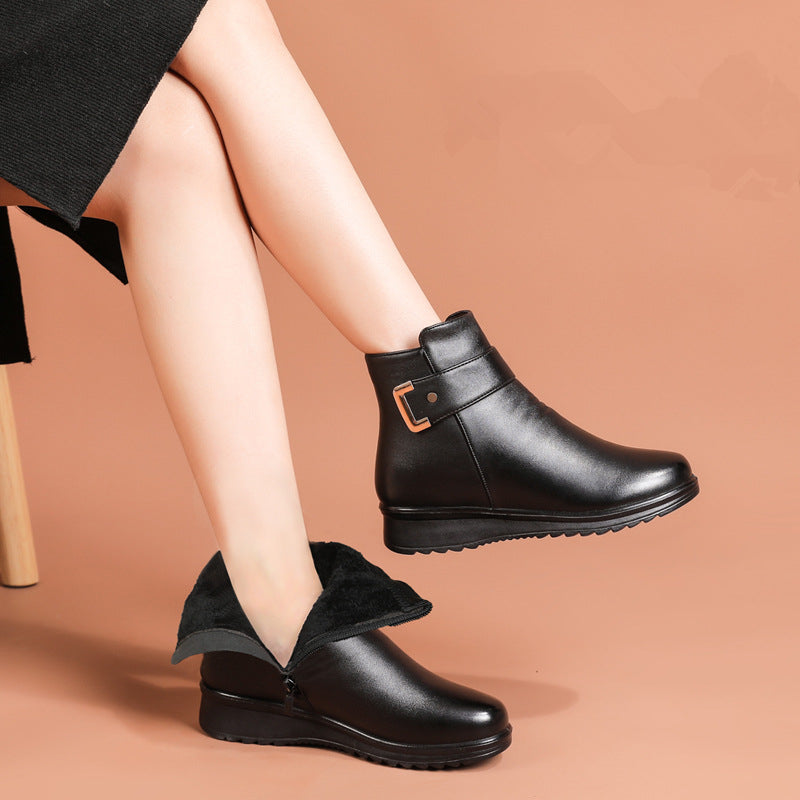 Botines de invierno de mujer con tira decorativa