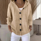 Cardigan donna in maglia tinta unita a maniche lunghe