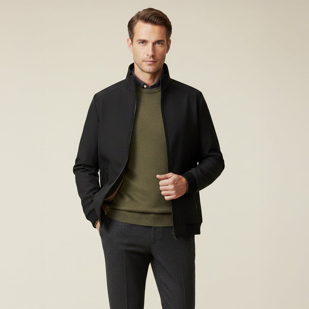 Veste homme matelassée à capuche, doublure polaire