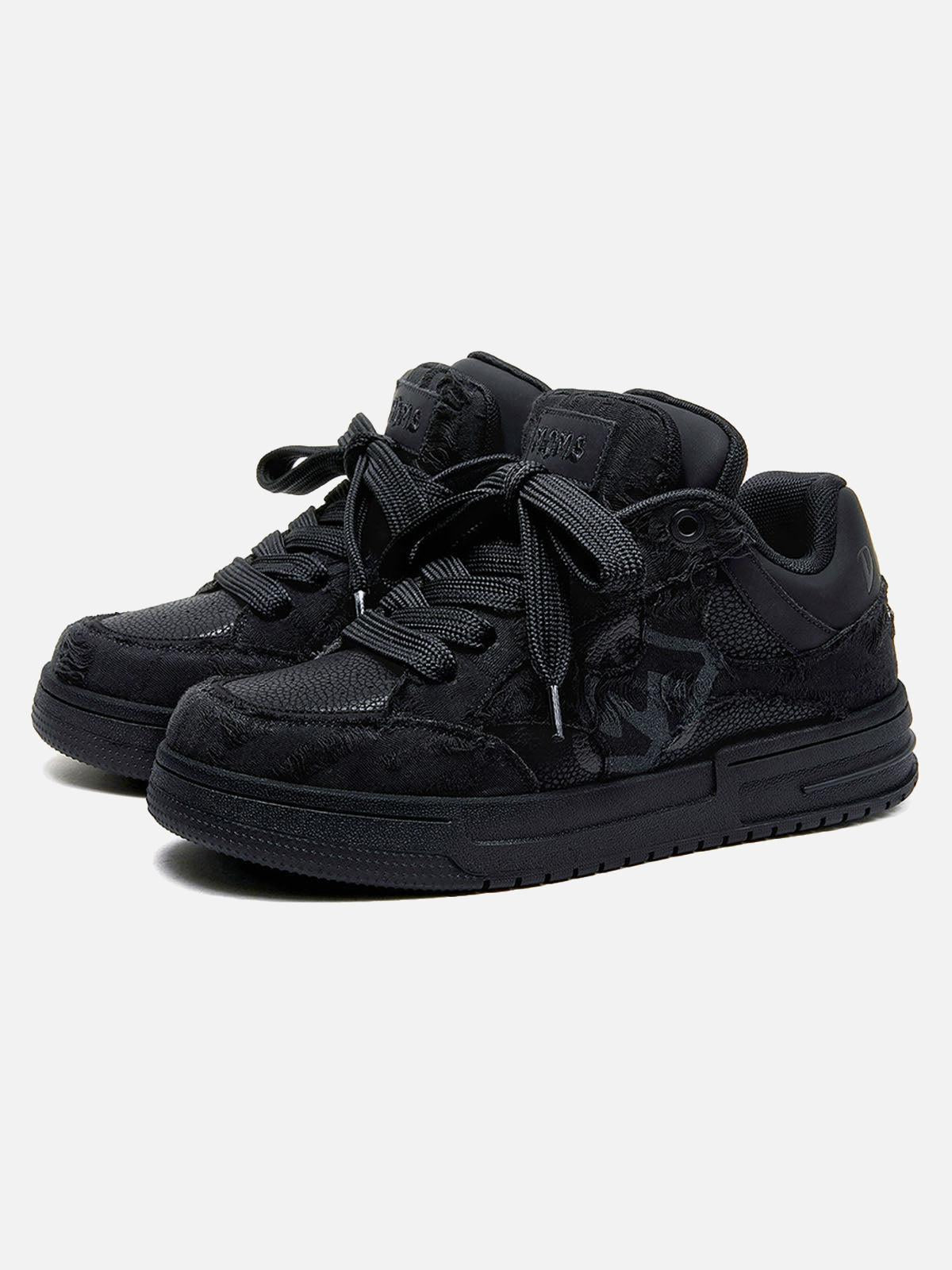 Sneakers unisex nere alte con lacci