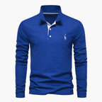Polo de hombre de manga larga de corte clásico