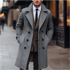Manteau homme croisé à revers, manches longues