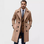 Manteau homme croisé à revers, manches longues