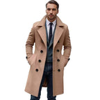 Manteau homme croisé à revers, manches longues