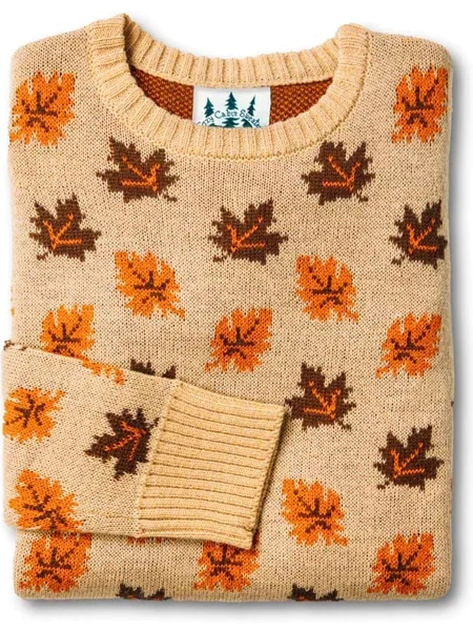 Damski sweter Fair Isle z okrągłym dekoltem, długimi rękawami i sezonowym wzorem